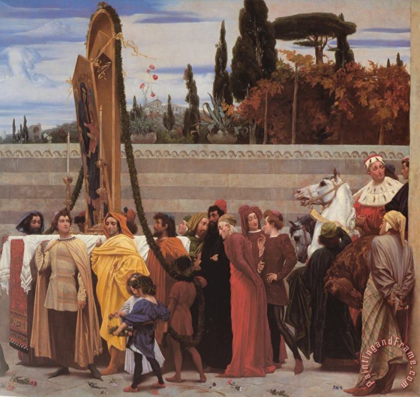 Cimabue's Celebrated Madonna [detail Right] painting - Lord Frederick Leighton Cimabue's Celebrated Madonna [detail Right] Art Print